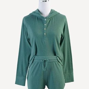SOLD Kate Quinn LS Womens Pocket Henley Hoodie